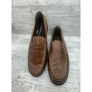 Rockport Shoes Mens Size 13 Brown Leather Loafers TruTech Comfort Slip On Office